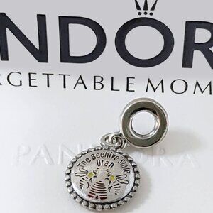 Pandora Utah the Beehive State Exclusive Dangle Charm Bracelet Pendant S925 ALE
